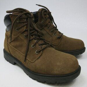 Brahma Boots Suede Leather Waterproof Soft Toe Boots Shoes Oil Resistant 8.5 W,